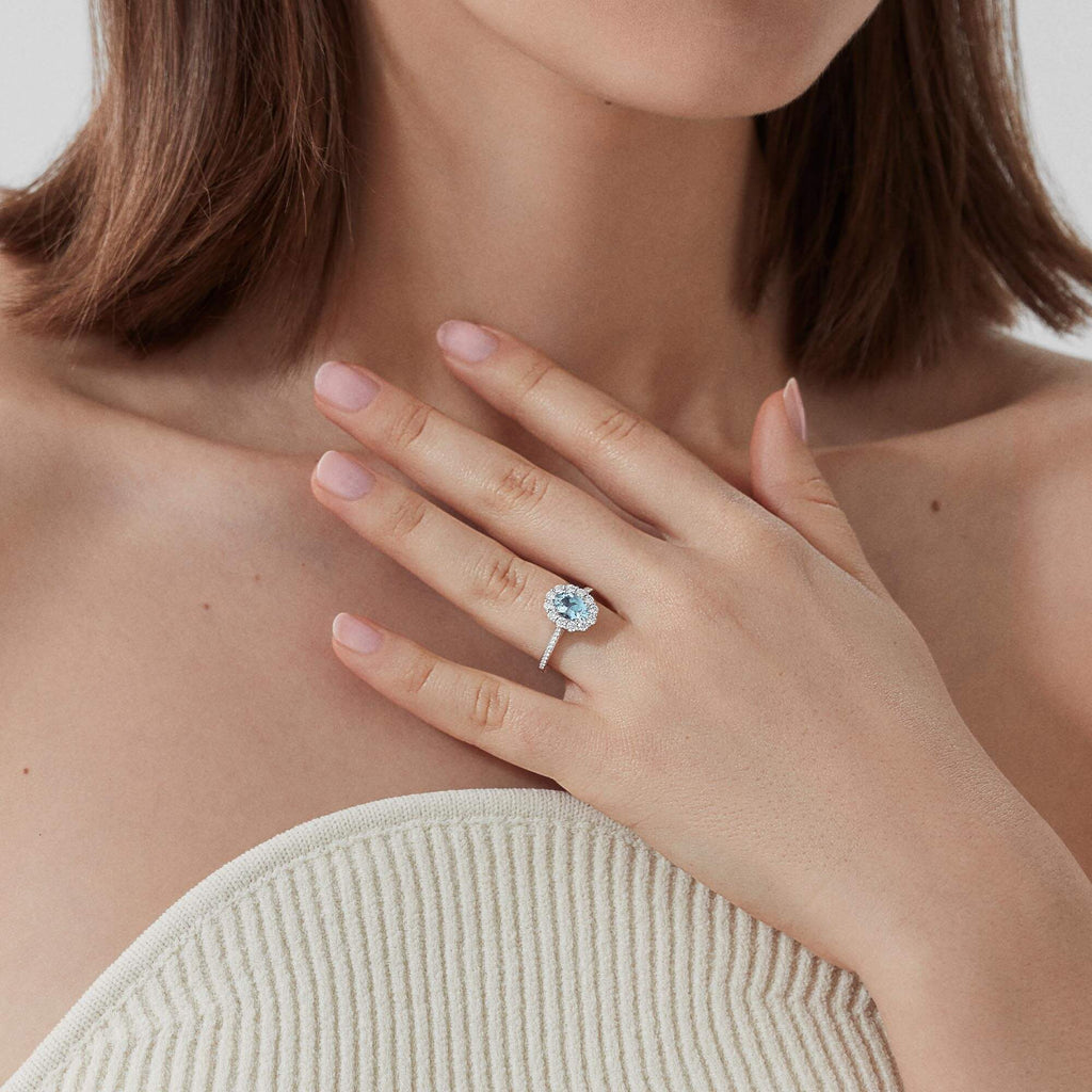 0005 Garrard 1735 Aquamarine Ring In Platinum with Diamonds 2018609 2018350 2019089 2018695 2018847 Model