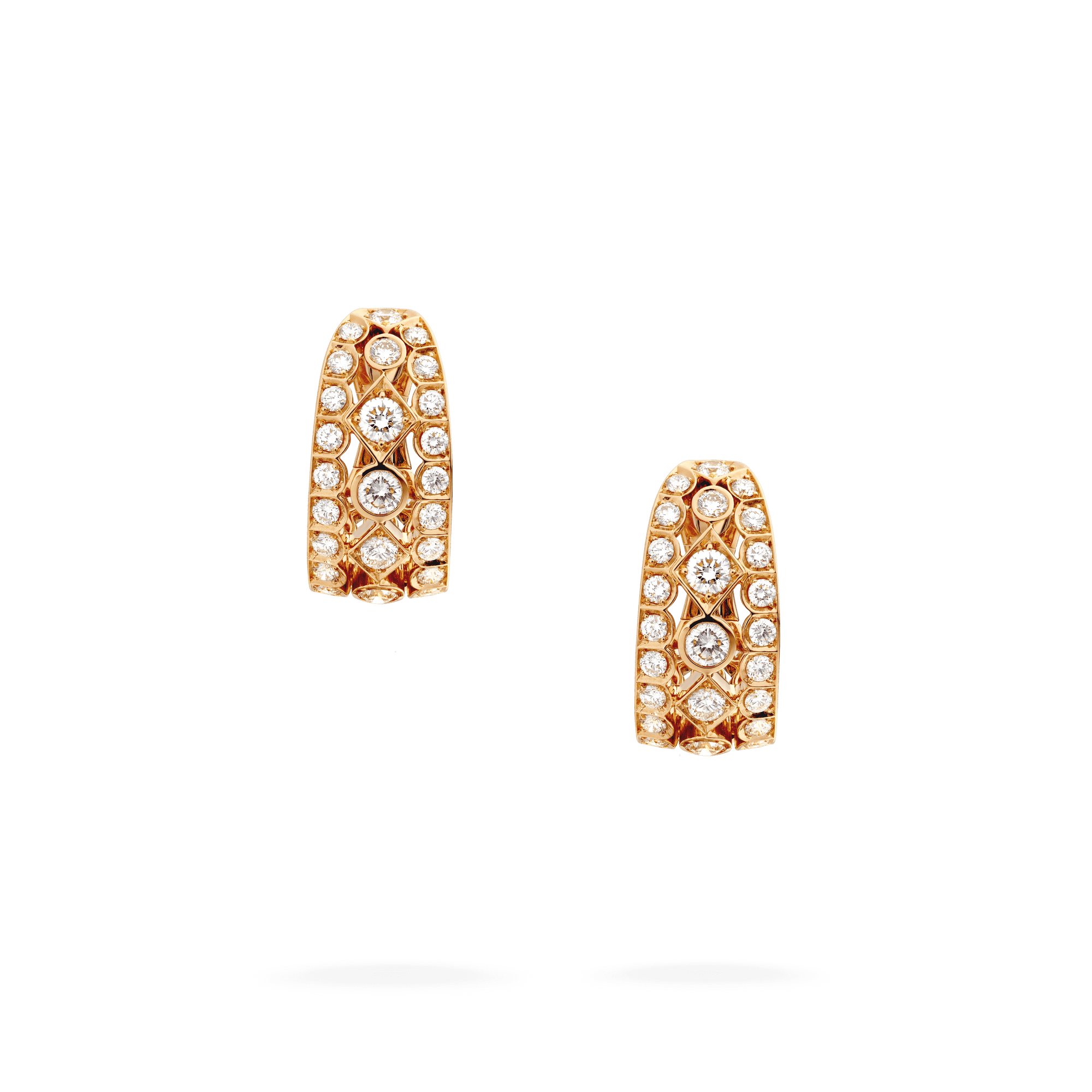 Garrard Albemarle Classic High Jewellery Diamond Earrings In 18ct Rose Gold 2013309