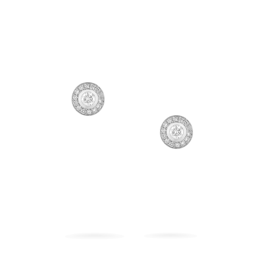 Garrard Albemarle jewellery Collection Diamond Stud Earrings In 18ct White Gold, 2017775, Hero View 11.36.20