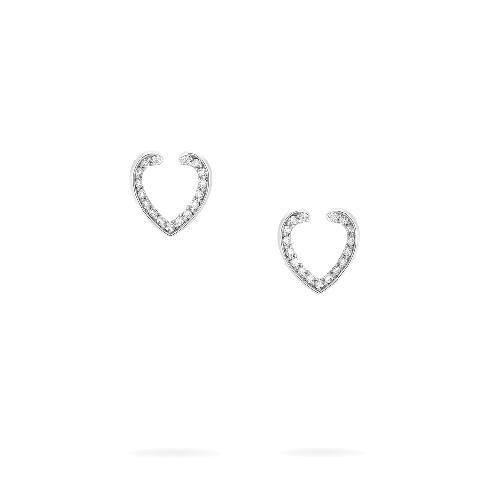 Garrard Aloria Mini Icon collection white diamond earrings in 18ct white gold 2018646Hero View 1
