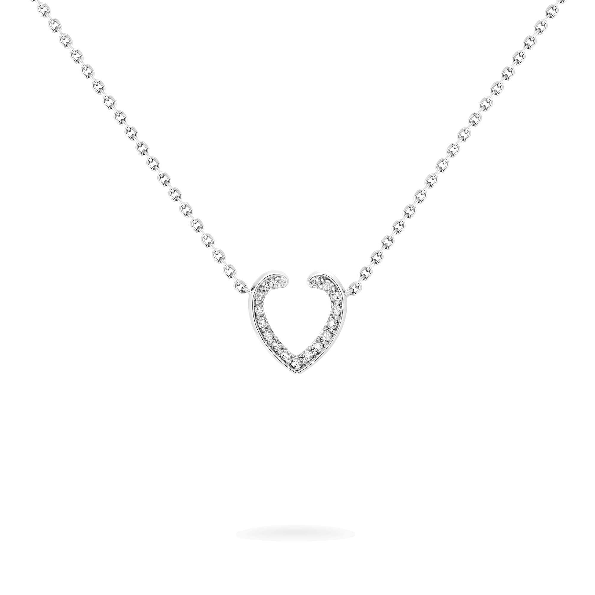 Garrard Aloria Mini Icon collection white diamond pendant in 18ct white gold 2018643 Hero View 1