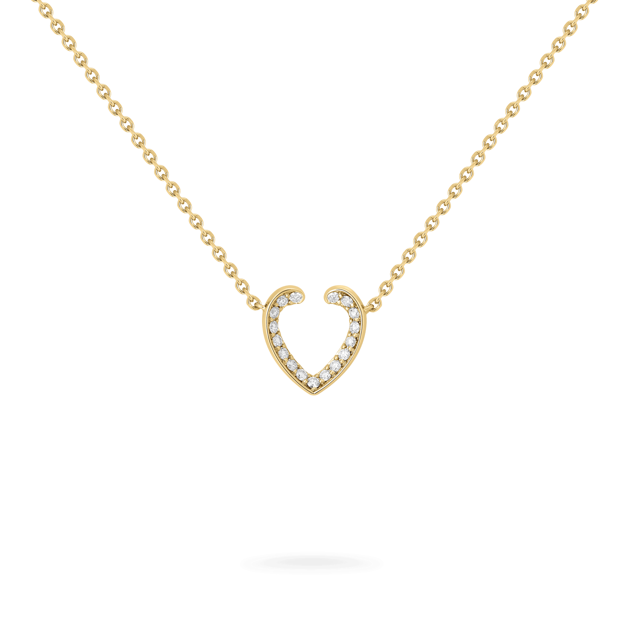 Garrard Aloria Mini Icon collection white diamond pendant in 18ct yellow gold 2018643 Hero View