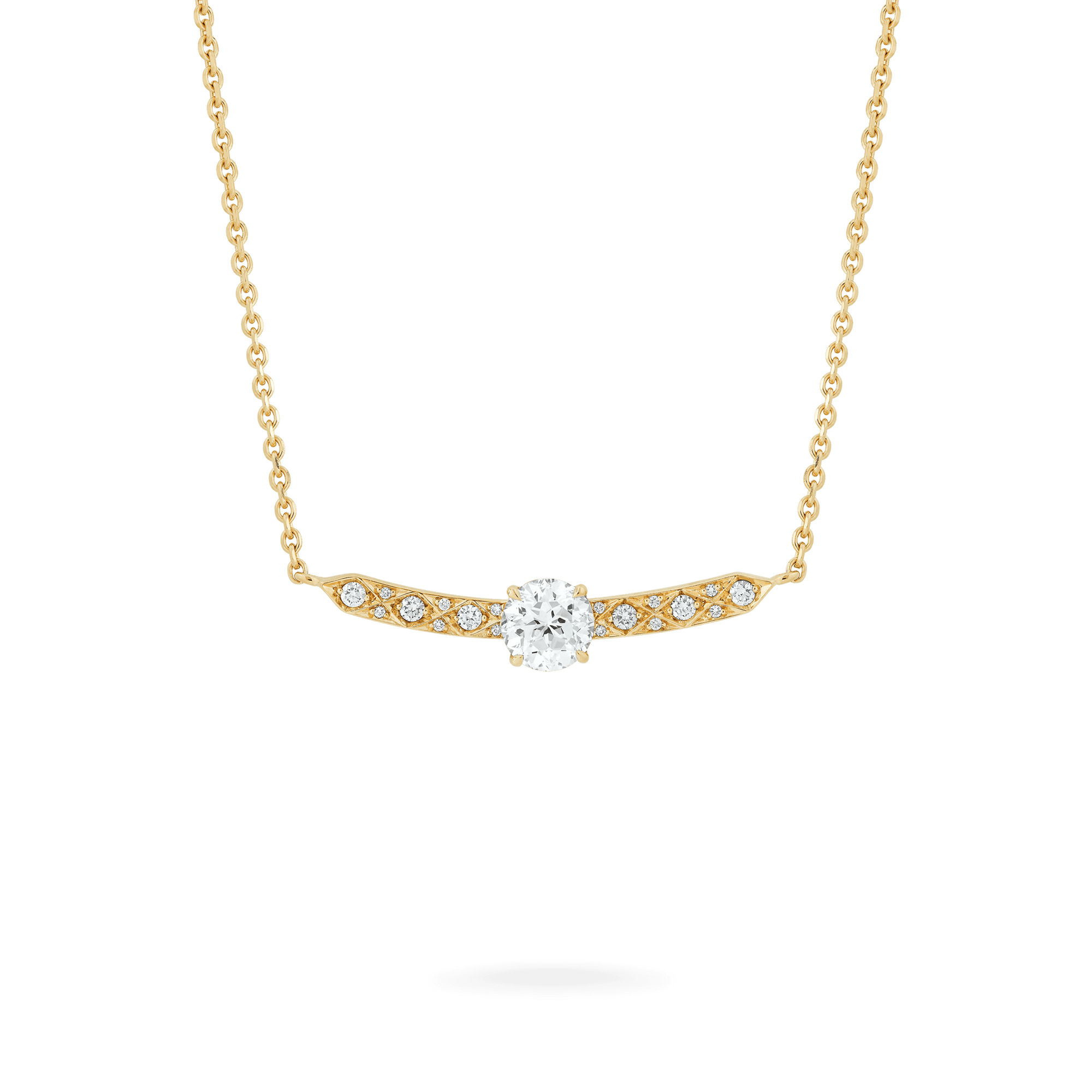 Garrard Classic jewellery collection Signature Round Brilliant Diamond Pendant In 18ct Yellow Gold 2015851 1