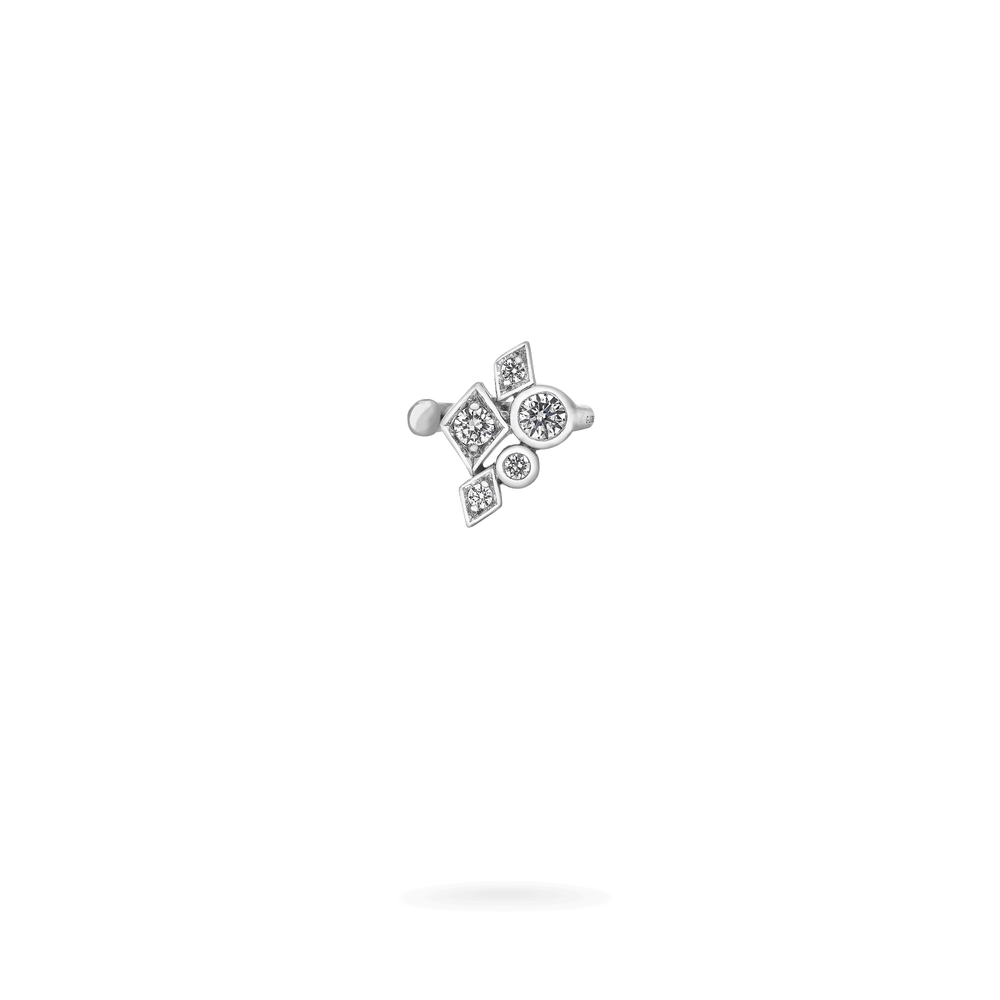 Garrard Mini Icons collection Albermarle Ear Cuff in 18ct White Gold with Diamonds 2017418 Hero View