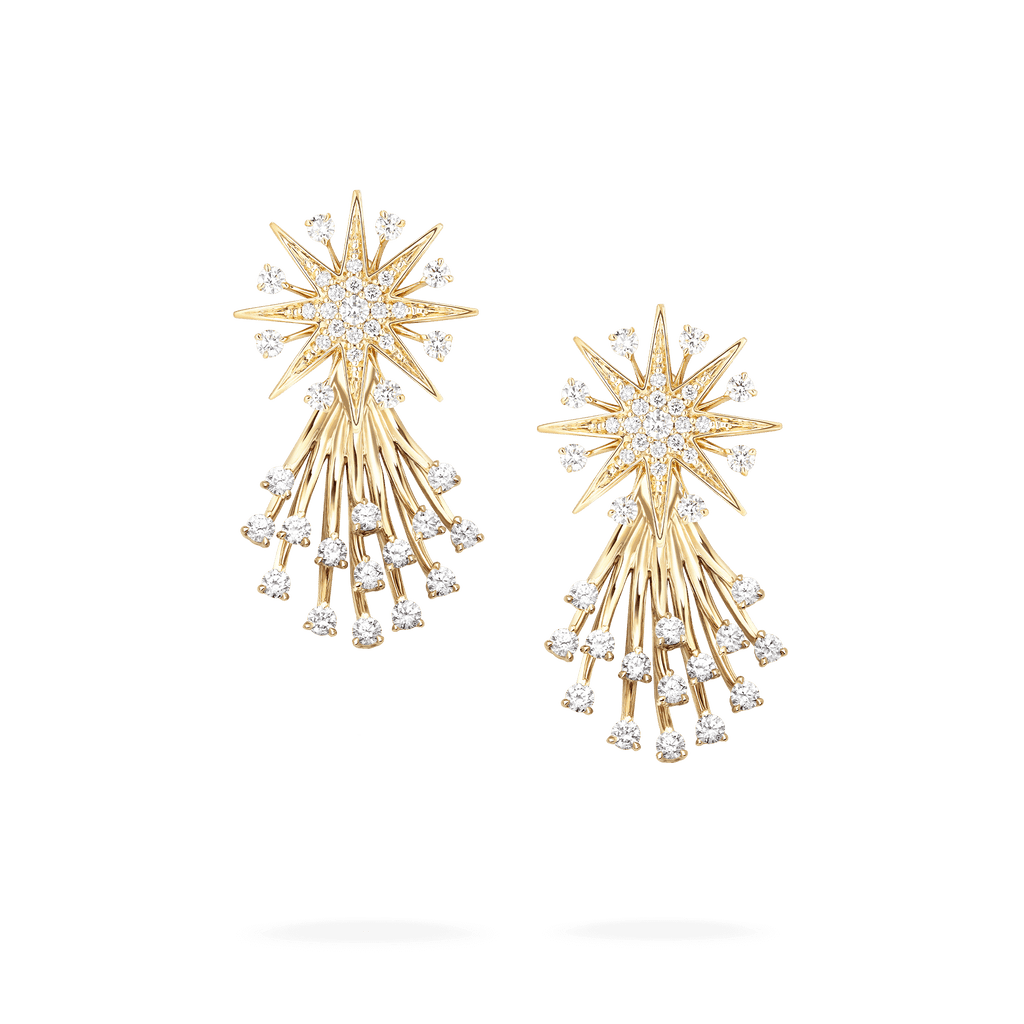 Garrard Starlight Jewellery Collection Diamond Shooting Star Jacket Earrings In 18ct Yellow Gold 2019157