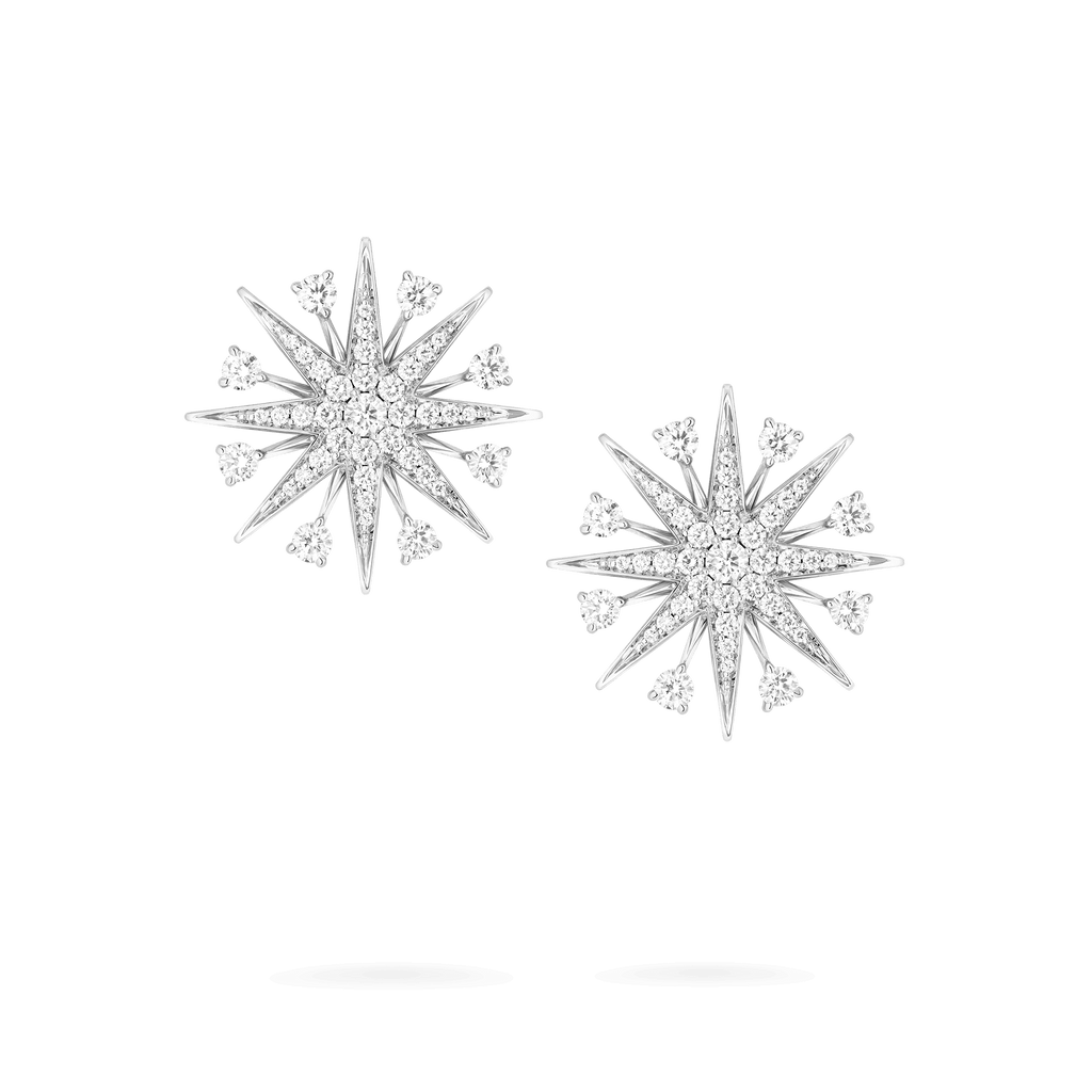 Garrard Starlight Jewellery Collection Diamond Stud Earrings In 18ct White Gold 2019146