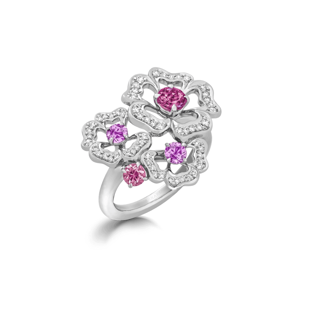 Garrard Tudor Rose Peta Pink Sapphire Ring 2017468