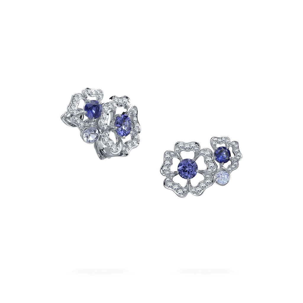 Garrard Tudor Rose Petal Sapphire Ear Climbers 2014344